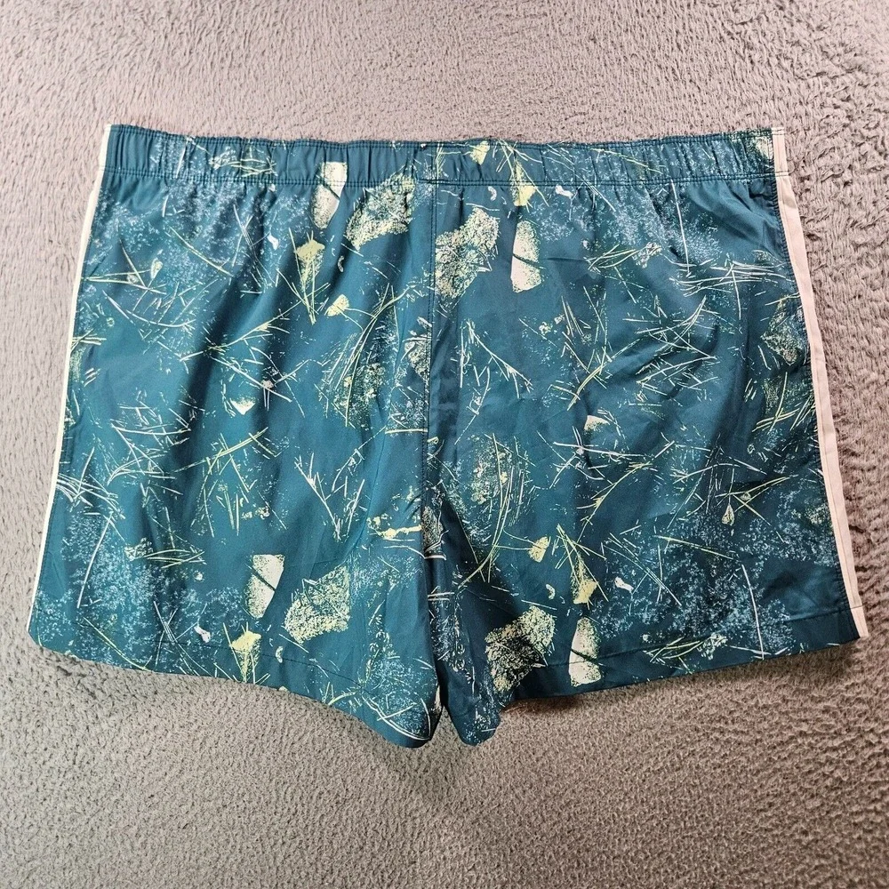 NWOT The North Face Swim Shorts Trunks‎ Men's XXL Flash Dry Abstract Green Lined